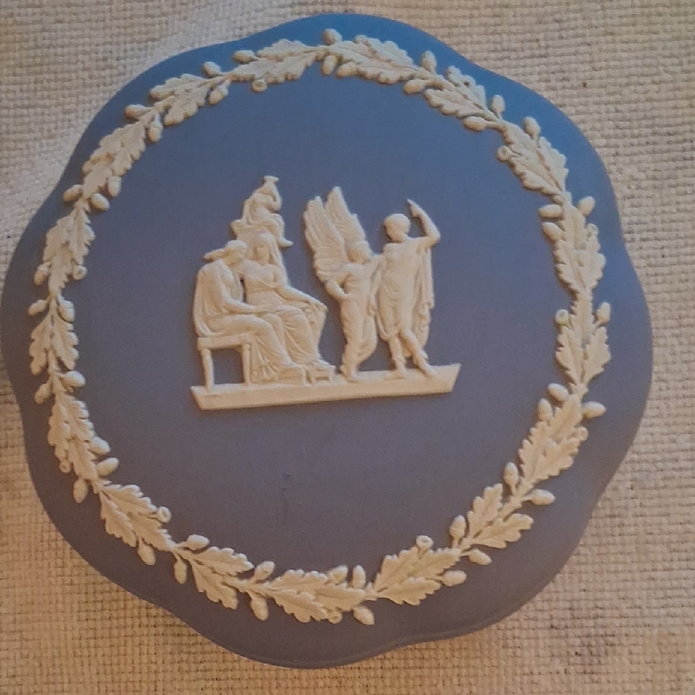 Vintage Wedgwood Blue and White Decorative Box